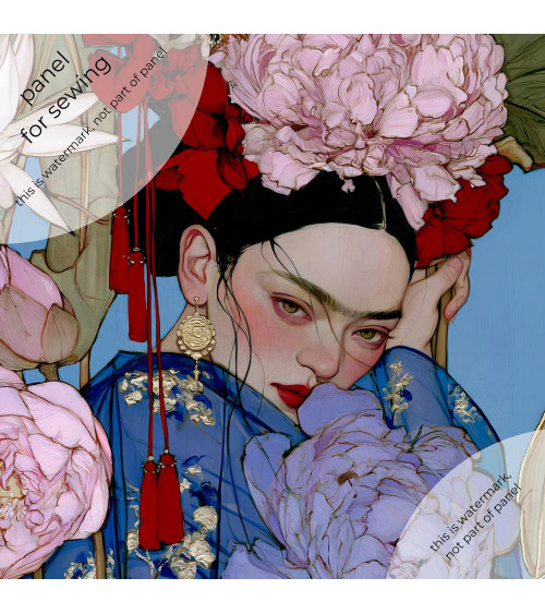 Peony Muse 03 – woman with peonies and tassels | Mamidu