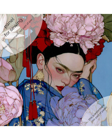 Peony Muse 03 – Frau mit Pfingstrosen und Quasten | Mamidu