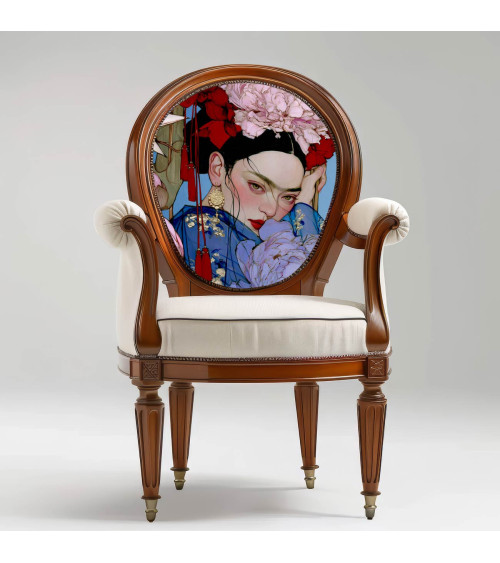 Peony Muse 03 – Frau mit Pfingstrosen und Quasten | Mamidu