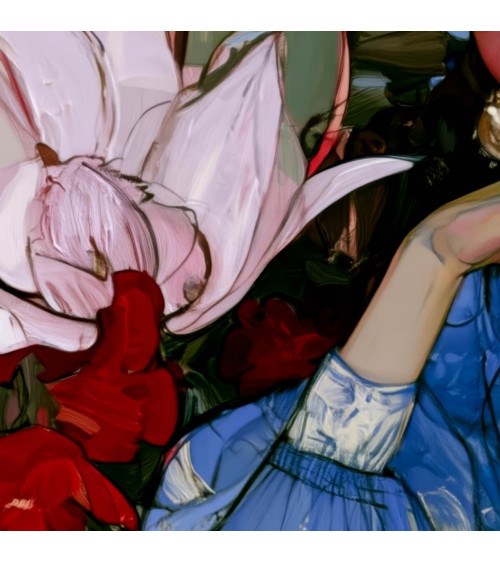 Peony Muse 04 – kobieta w wianku z piwonii | Mamidu