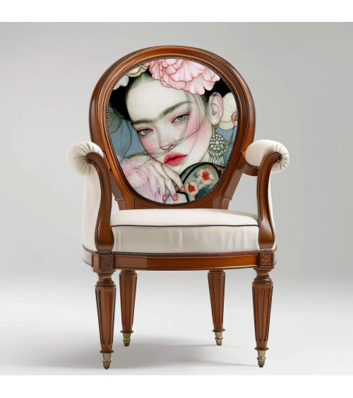 Peony Muse 05 – Frau mit Pfingstrosen und Perlen | Mamidu