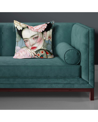 Peony Muse 05 – Frau mit Pfingstrosen und Perlen | Mamidu