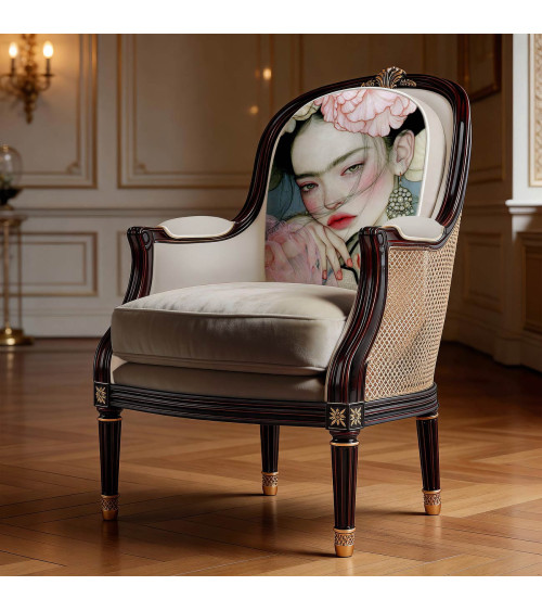 Peony Muse 05 – Frau mit Pfingstrosen und Perlen | Mamidu