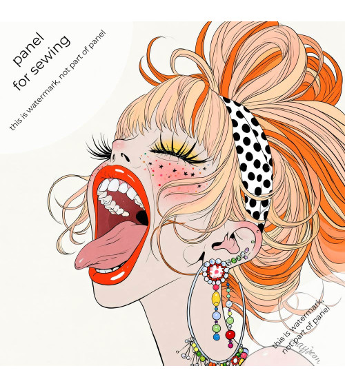 Popart Woman 02 – Pop-Art-Frau mit Zunge | Mamidu