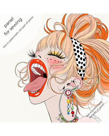 Popart Woman 02 – pop art woman with tongue out | Mamidu