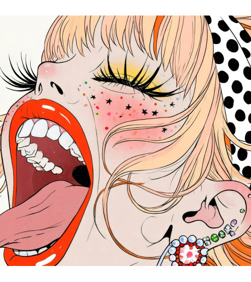 Popart Woman 02 – pop art woman with tongue out | Mamidu
