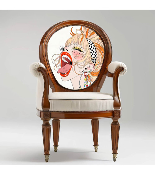 Popart Woman 02 – pop art woman with tongue out | Mamidu