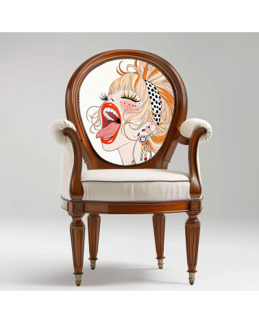 Popart Woman 02 – pop art woman with tongue out | Mamidu