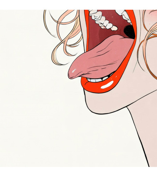 Popart Woman 02 – pop art woman with tongue out | Mamidu