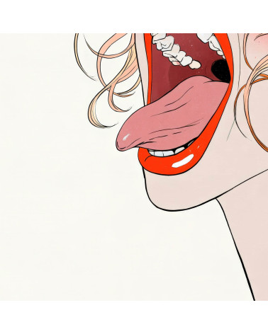Popart Woman 02 – pop art woman with tongue out | Mamidu