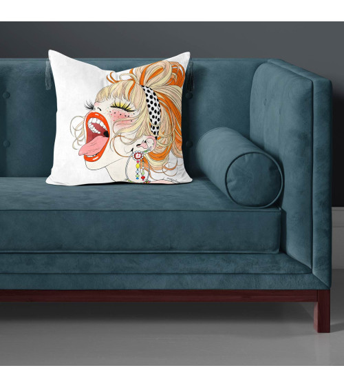 Popart Woman 02 – pop art woman with tongue out | Mamidu