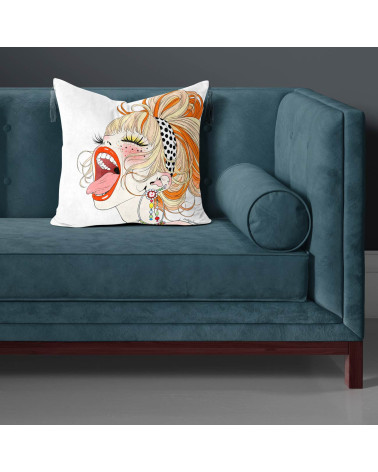 Popart Woman 02 – pop art woman with tongue out | Mamidu