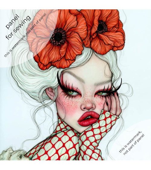 Porcelain Doll 03 – porcelain girl with poppies | Mamidu