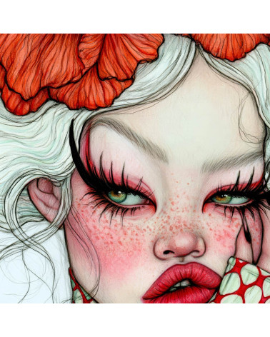 Porcelain Doll 03 – porcelain girl with poppies | Mamidu