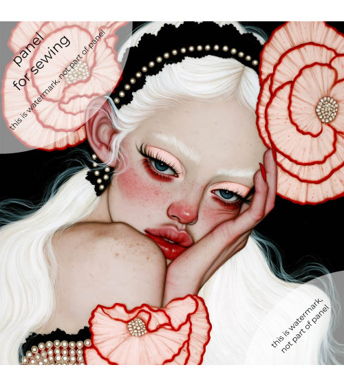 Porcelain Doll 09 – Mädchen mit Perlen auf Schwarz | Mamidu