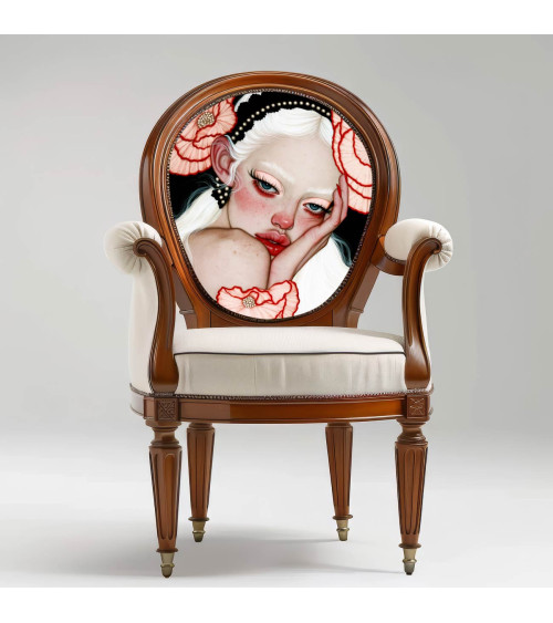 Porcelain Doll 09 – Mädchen mit Perlen auf Schwarz | Mamidu