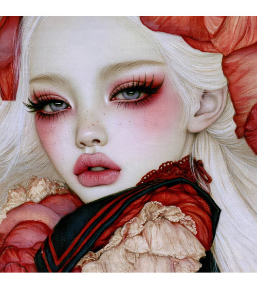 Porcelain Doll 10 – porcelain girl with poppy crown | Mamidu