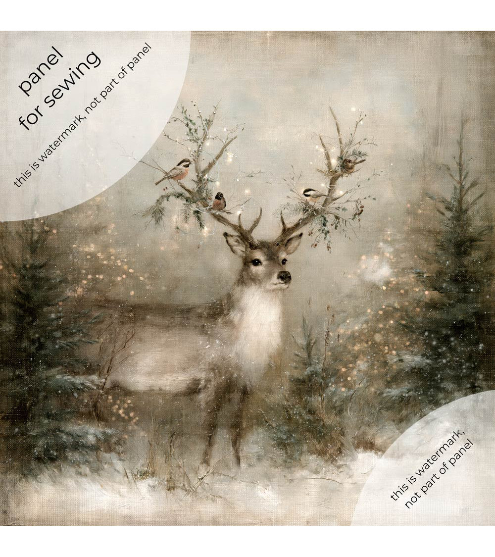 Winter Deer 11 – jeleń w zimowym lesie | Mamidu