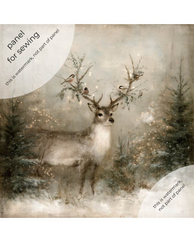 Winter Deer 11 – jeleń w zimowym lesie | Mamidu