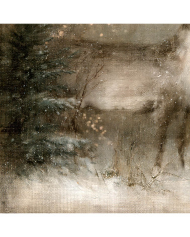 Winter Deer 11 – jeleń w zimowym lesie | Mamidu