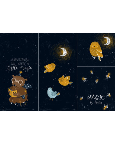 POLYESTER PANEL FÜR Schlafsack TROLLEY- Magical Bear