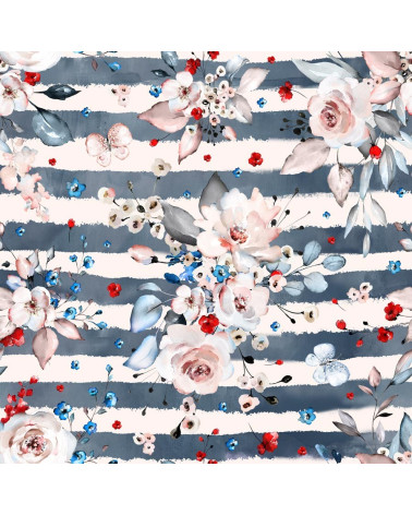 Flowers and stripes 1 fabric