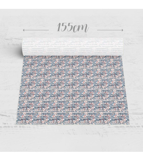 Flowers and stripes 1 fabric