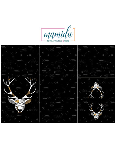 Panel for sleeping bag Scandi deer black