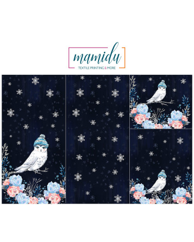 POLYESTER PANEL FÜR Schlafsack TROLLEY-  Magic winter owl