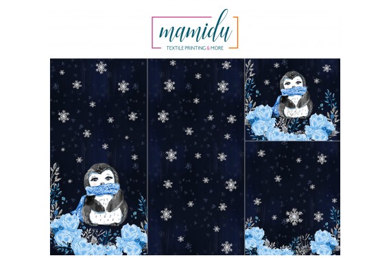 Panel na śpiworek Magic winter penguin