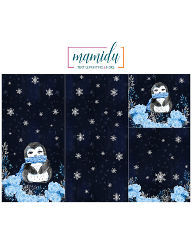 POLYESTER PANEL FÜR Schlafsack TROLLEY-  Magic winter penguin