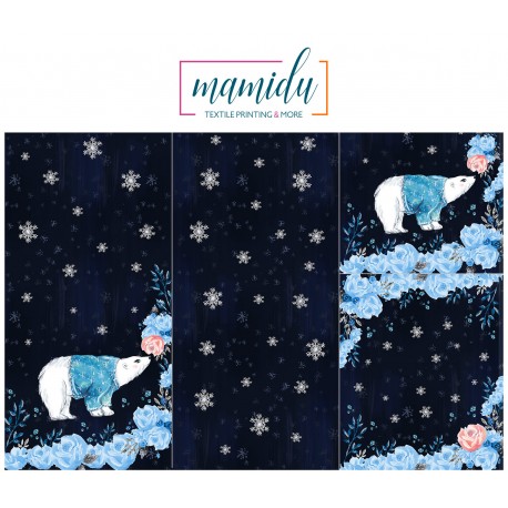 Panel for sleeping bag  Magic winter bear