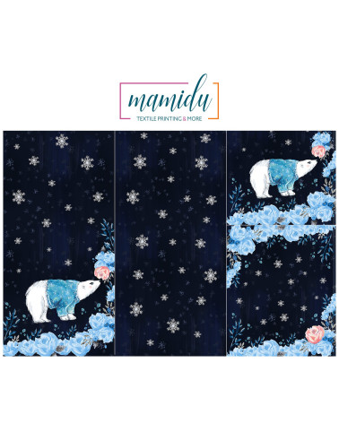 POLYESTER PANEL FÜR Schlafsack TROLLEY-  Magic winter bear