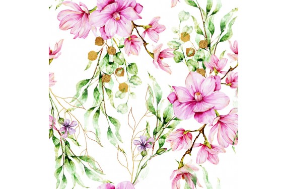 Pastel magnolias 3- tkanina