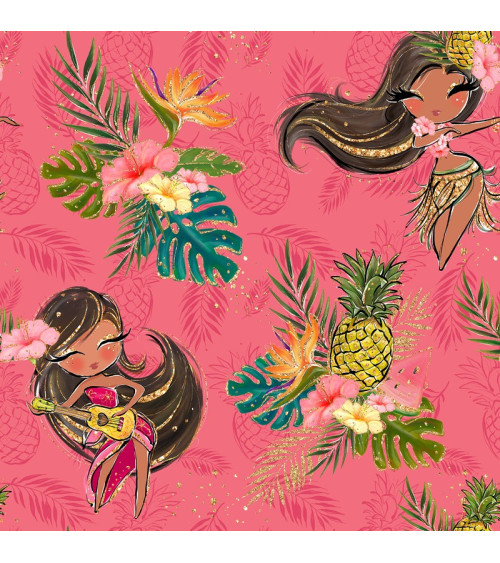 Polyester Hawaiian dancers