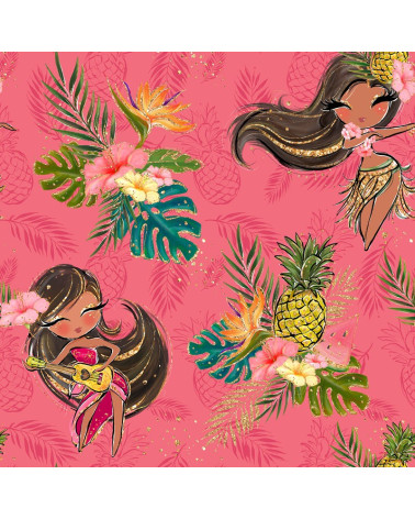 Polyester Hawaiian dancers