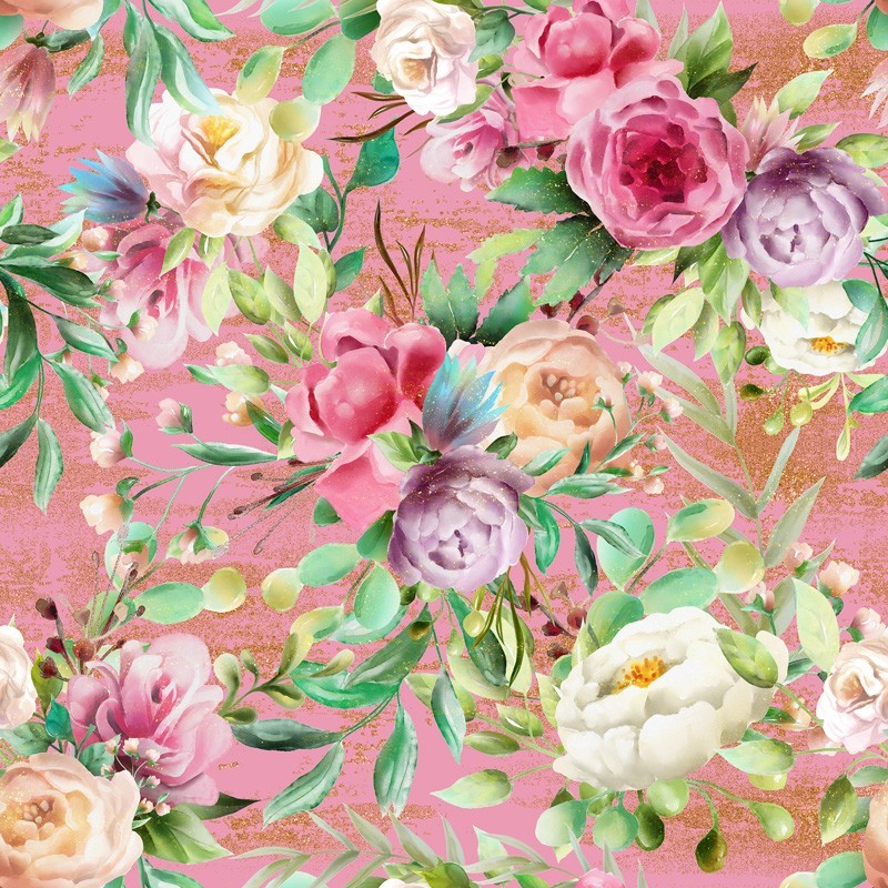 Polyester Bunte Blumen 3