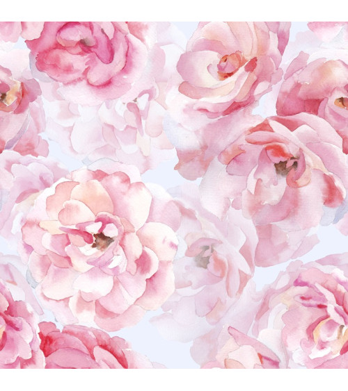 Polyester Rosa Blumen 6