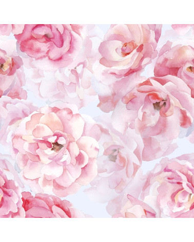 Polyester Rosa Blumen 6