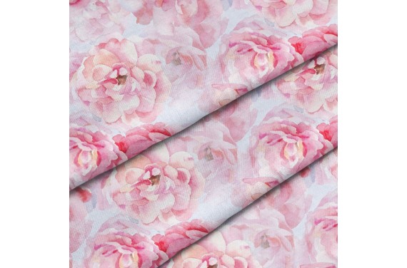 Polyester Rosa Blumen 6
