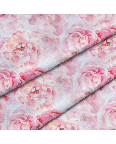 Polyester Rosa Blumen 6