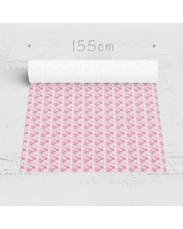 Polyester Rosa Blumen 6