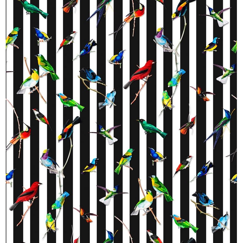 Polyester "Tropische Blumen"