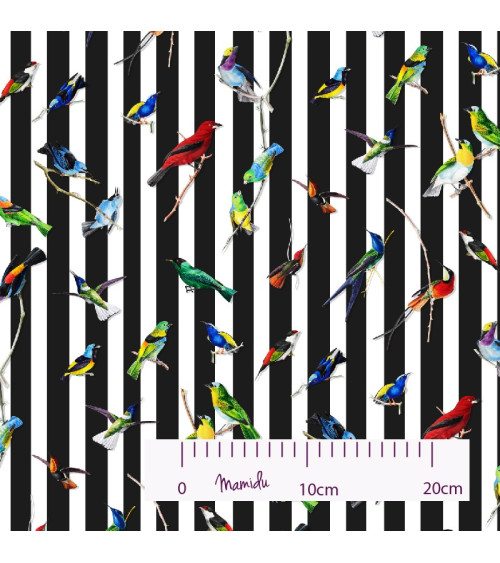 Polyester "Tropical flowers"