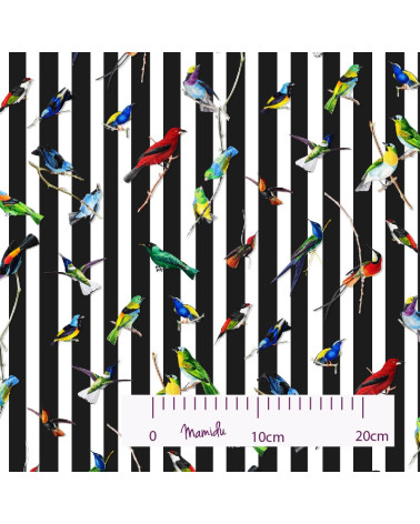 Polyester "Tropical flowers"