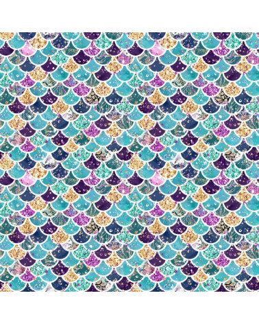 Polyester "Korallen auf dem Grün"