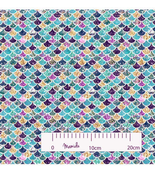 Polyester "Korallen auf dem Grün"