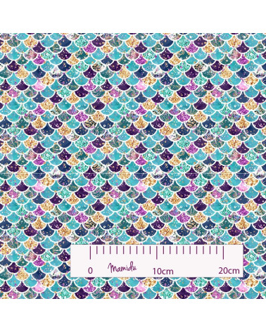 Polyester "Korallen auf dem Grün"