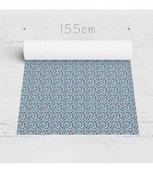 Polyester "Korallen auf dem Grün"