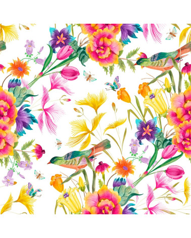 Polyester "Exotische Vögel"